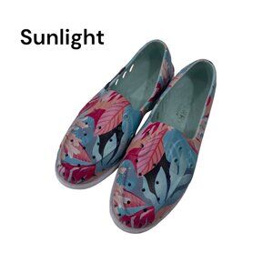 Sperry Top-Sider Rubber MENS SZ 8  Multicolored Leaf Print Slip-On Shoes